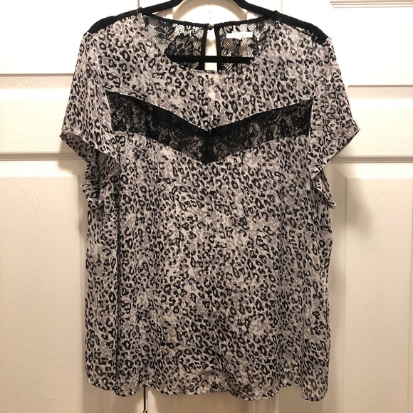 Maurices Sheer Leopard Print Blouse - Picture 1 of 7